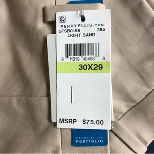 Perry Ellis Light Sand Men’s Pants Size 30 x 29 NWT